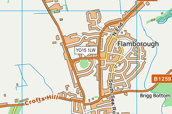 YO15 1LW map - OS VectorMap District (Ordnance Survey)