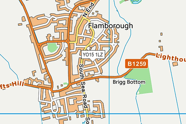 YO15 1LZ map - OS VectorMap District (Ordnance Survey)