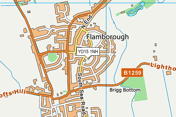 YO15 1NH map - OS VectorMap District (Ordnance Survey) YO15 1NH map - OS VectorMap District (Ordnance Survey)