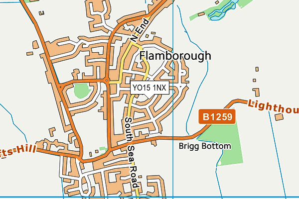 YO15 1NX map - OS VectorMap District (Ordnance Survey) YO15 1NX map - OS VectorMap District (Ordnance Survey)