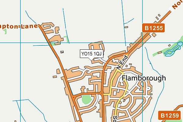 YO15 1QJ map - OS VectorMap District (Ordnance Survey)