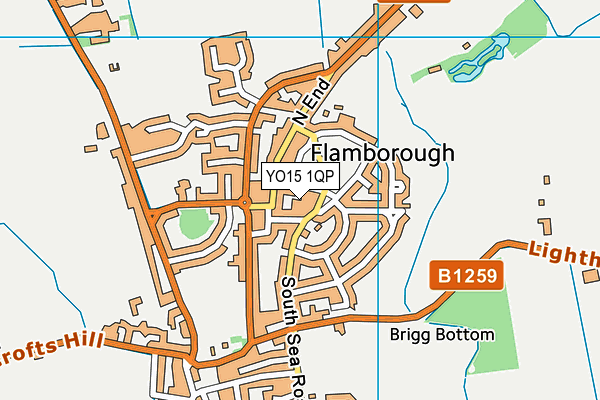 YO15 1QP map - OS VectorMap District (Ordnance Survey)
