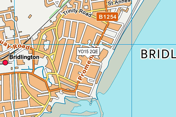 YO15 2QE map - OS VectorMap District (Ordnance Survey) YO15 2QE map - OS VectorMap District (Ordnance Survey)