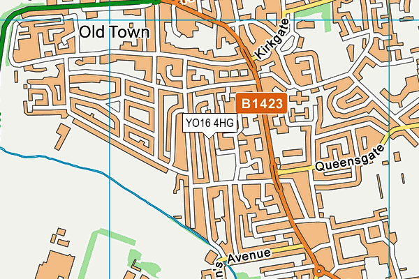 YO16 4HG map - OS VectorMap District (Ordnance Survey) YO16 4HG map - OS VectorMap District (Ordnance Survey)