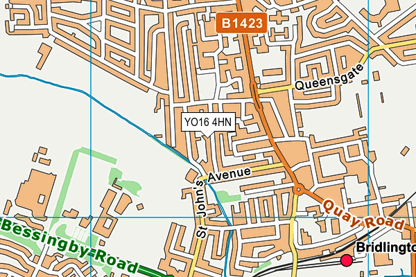 YO16 4HN map - OS VectorMap District (Ordnance Survey) YO16 4HN map - OS VectorMap District (Ordnance Survey)