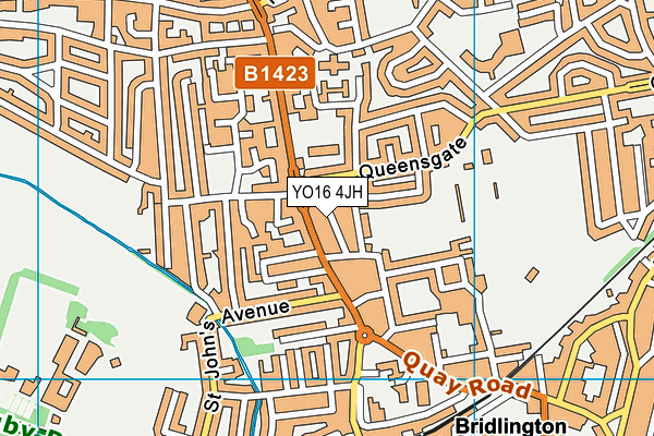YO16 4JH map - OS VectorMap District (Ordnance Survey) YO16 4JH map - OS VectorMap District (Ordnance Survey)