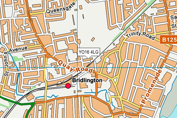 YO16 4LG map - OS VectorMap District (Ordnance Survey) YO16 4LG map - OS VectorMap District (Ordnance Survey)
