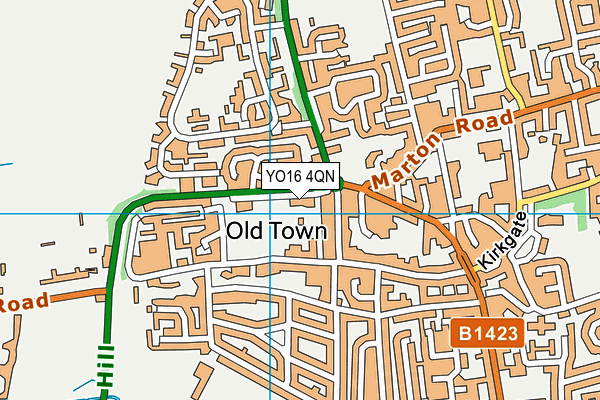 YO16 4QN map - OS VectorMap District (Ordnance Survey) YO16 4QN map - OS VectorMap District (Ordnance Survey)