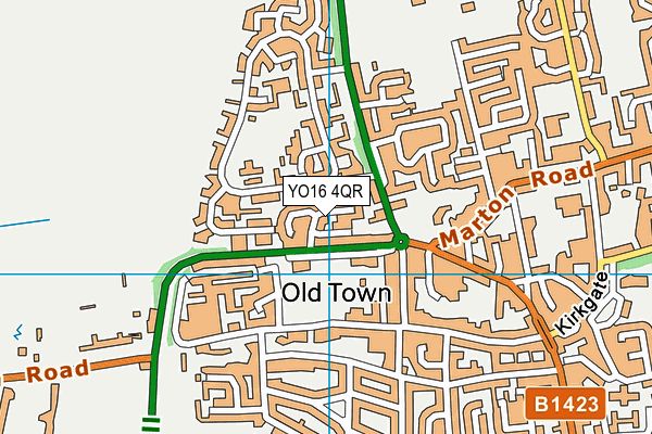YO16 4QR map - OS VectorMap District (Ordnance Survey) YO16 4QR map - OS VectorMap District (Ordnance Survey)