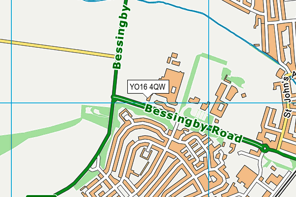 YO16 4QW map - OS VectorMap District (Ordnance Survey) YO16 4QW map - OS VectorMap District (Ordnance Survey)