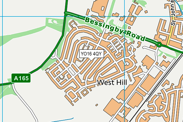 YO16 4QY map - OS VectorMap District (Ordnance Survey)