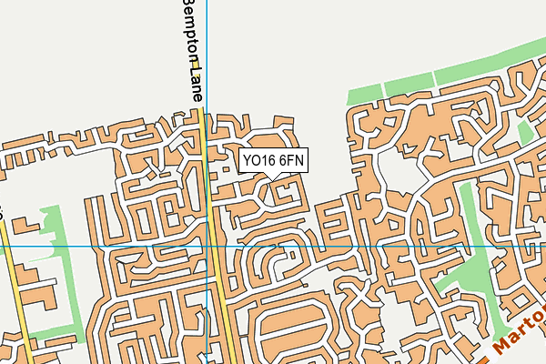 YO16 6FN map - OS VectorMap District (Ordnance Survey) YO16 6FN map - OS VectorMap District (Ordnance Survey)