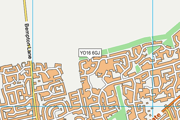 YO16 6GJ map - OS VectorMap District (Ordnance Survey) YO16 6GJ map - OS VectorMap District (Ordnance Survey)