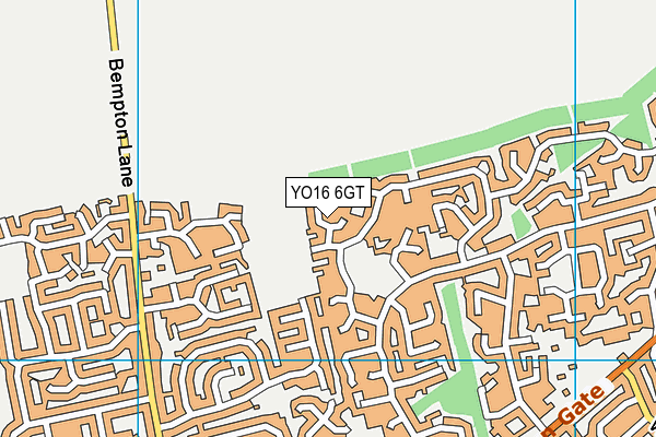 YO16 6GT map - OS VectorMap District (Ordnance Survey) YO16 6GT map - OS VectorMap District (Ordnance Survey)