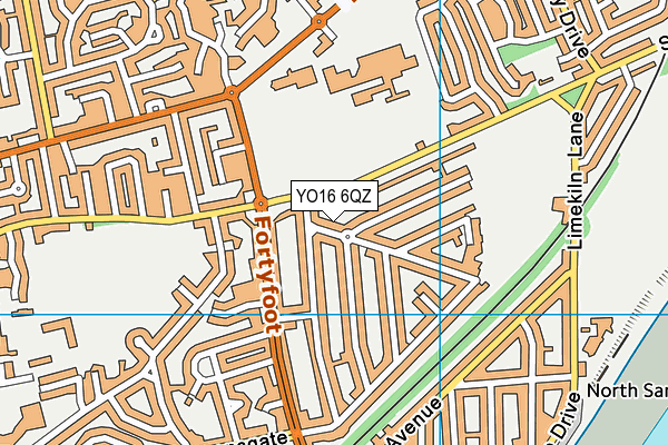 YO16 6QZ map - OS VectorMap District (Ordnance Survey) YO16 6QZ map - OS VectorMap District (Ordnance Survey)