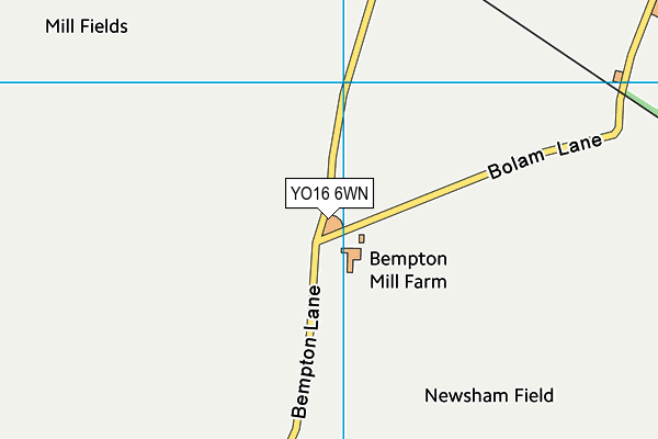 YO16 6WN map - OS VectorMap District (Ordnance Survey) YO16 6WN map - OS VectorMap District (Ordnance Survey)
