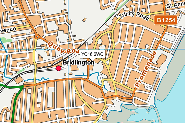 YO16 6WQ map - OS VectorMap District (Ordnance Survey)