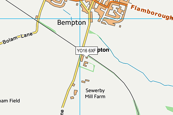 YO16 6XF map - OS VectorMap District (Ordnance Survey) YO16 6XF map - OS VectorMap District (Ordnance Survey)