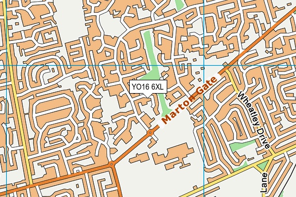 YO16 6XL map - OS VectorMap District (Ordnance Survey) YO16 6XL map - OS VectorMap District (Ordnance Survey)