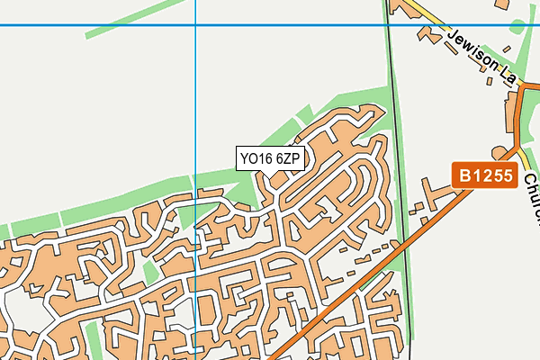 YO16 6ZP map - OS VectorMap District (Ordnance Survey)