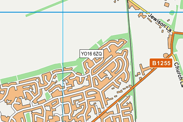 YO16 6ZQ map - OS VectorMap District (Ordnance Survey) YO16 6ZQ map - OS VectorMap District (Ordnance Survey)