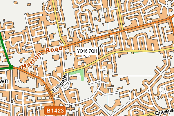 YO16 7QH map - OS VectorMap District (Ordnance Survey) YO16 7QH map - OS VectorMap District (Ordnance Survey)