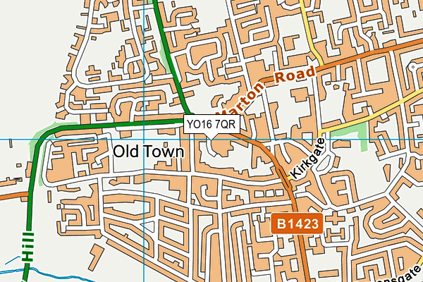 YO16 7QR map - OS VectorMap District (Ordnance Survey) YO16 7QR map - OS VectorMap District (Ordnance Survey)