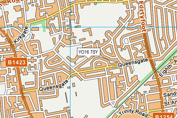 YO16 7SY map - OS VectorMap District (Ordnance Survey) YO16 7SY map - OS VectorMap District (Ordnance Survey)