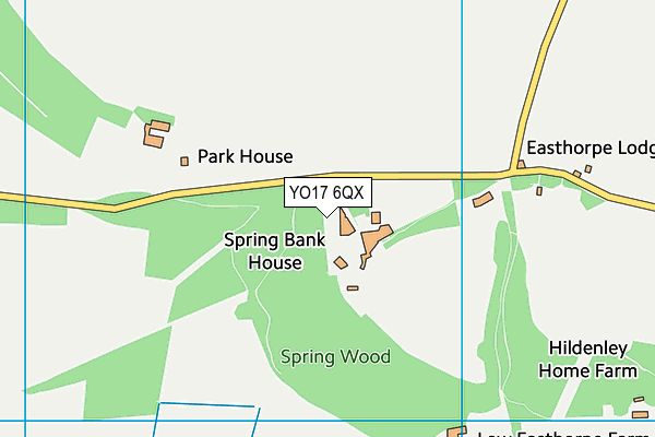 YO17 6QX map - OS VectorMap District (Ordnance Survey) YO17 6QX map - OS VectorMap District (Ordnance Survey)