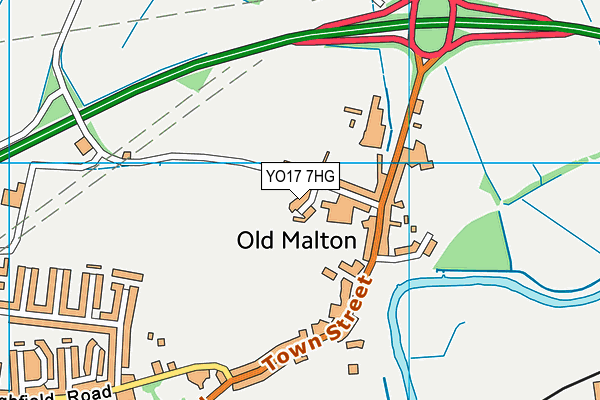 YO17 7HG map - OS VectorMap District (Ordnance Survey) YO17 7HG map - OS VectorMap District (Ordnance Survey)