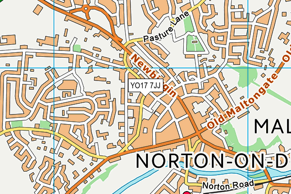 YO17 7JJ map - OS VectorMap District (Ordnance Survey)