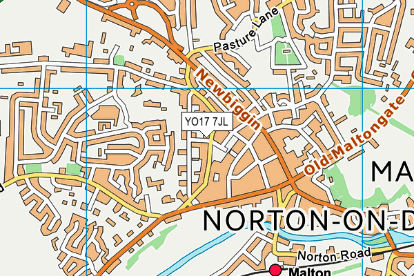 YO17 7JL map - OS VectorMap District (Ordnance Survey)