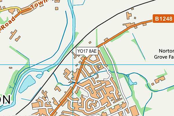 YO17 8AE map - OS VectorMap District (Ordnance Survey) YO17 8AE map - OS VectorMap District (Ordnance Survey)
