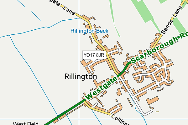 YO17 8JR map - OS VectorMap District (Ordnance Survey) YO17 8JR map - OS VectorMap District (Ordnance Survey)