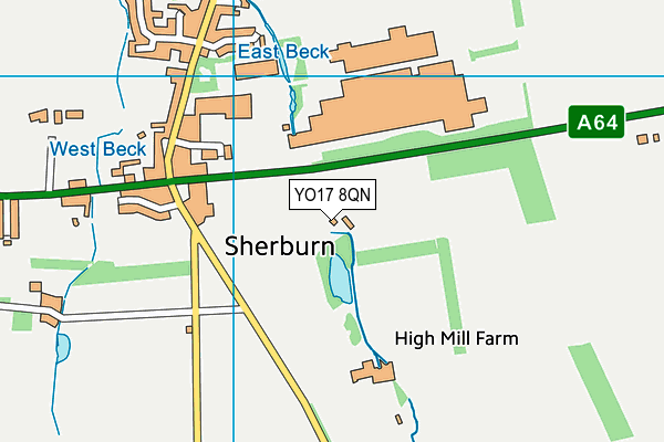 YO17 8QN map - OS VectorMap District (Ordnance Survey) YO17 8QN map - OS VectorMap District (Ordnance Survey)
