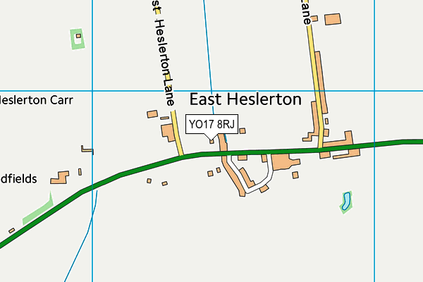 YO17 8RJ map - OS VectorMap District (Ordnance Survey)