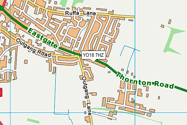 YO18 7HZ map - OS VectorMap District (Ordnance Survey)