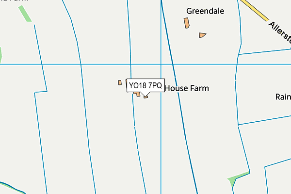YO18 7PQ map - OS VectorMap District (Ordnance Survey) YO18 7PQ map - OS VectorMap District (Ordnance Survey)
