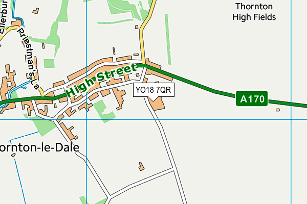 YO18 7QR map - OS VectorMap District (Ordnance Survey) YO18 7QR map - OS VectorMap District (Ordnance Survey)