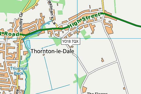YO18 7QX map - OS VectorMap District (Ordnance Survey) YO18 7QX map - OS VectorMap District (Ordnance Survey)