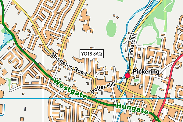 YO18 8AQ map - OS VectorMap District (Ordnance Survey)