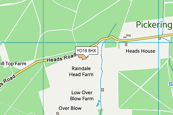 YO18 8HX map - OS VectorMap District (Ordnance Survey) YO18 8HX map - OS VectorMap District (Ordnance Survey)