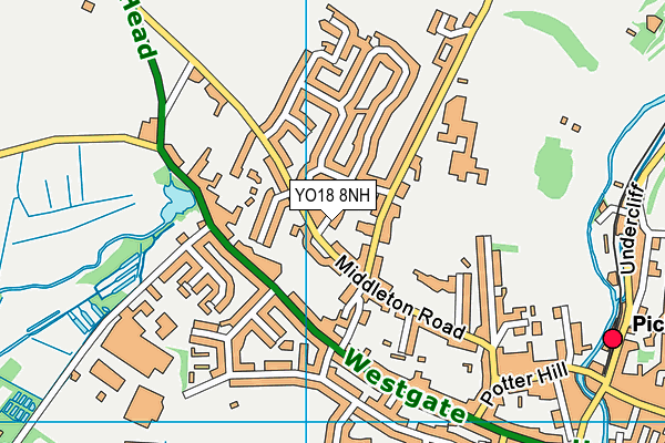 YO18 8NH map - OS VectorMap District (Ordnance Survey) YO18 8NH map - OS VectorMap District (Ordnance Survey)
