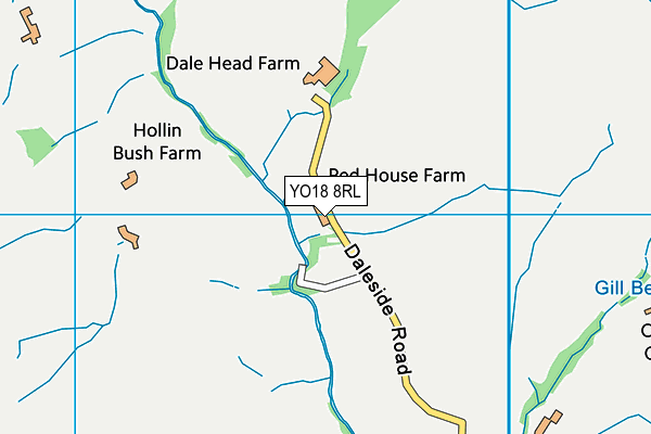 YO18 8RL map - OS VectorMap District (Ordnance Survey) YO18 8RL map - OS VectorMap District (Ordnance Survey)