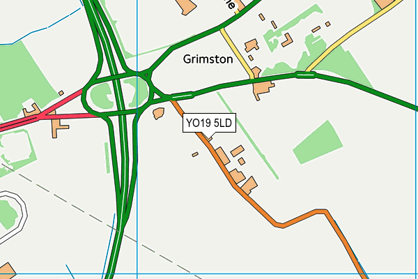 YO19 5LD map - OS VectorMap District (Ordnance Survey)
