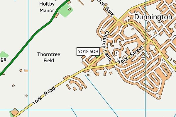 YO19 5QH map - OS VectorMap District (Ordnance Survey)
