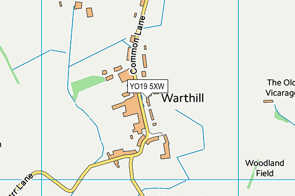 YO19 5XW map - OS VectorMap District (Ordnance Survey)