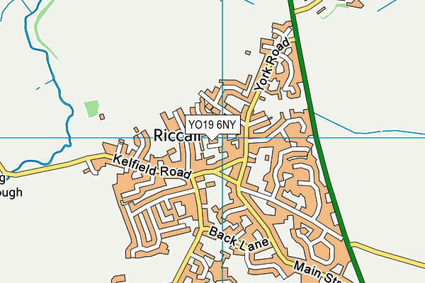 YO19 6NY map - OS VectorMap District (Ordnance Survey)
