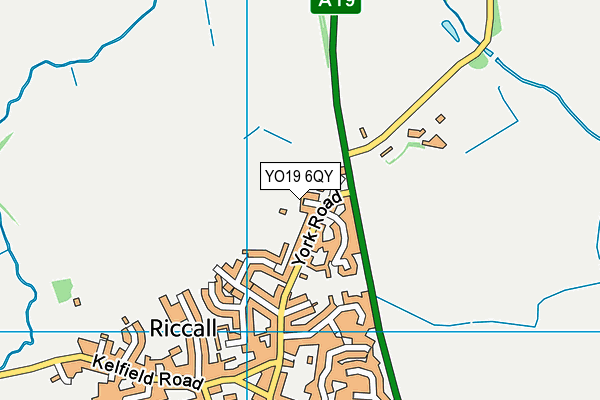 YO19 6QY map - OS VectorMap District (Ordnance Survey)