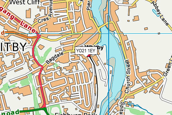 YO21 1EY map - OS VectorMap District (Ordnance Survey) YO21 1EY map - OS VectorMap District (Ordnance Survey)